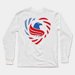 Constitutional Murican Patriot Flag Series (Heart) Long Sleeve T-Shirt